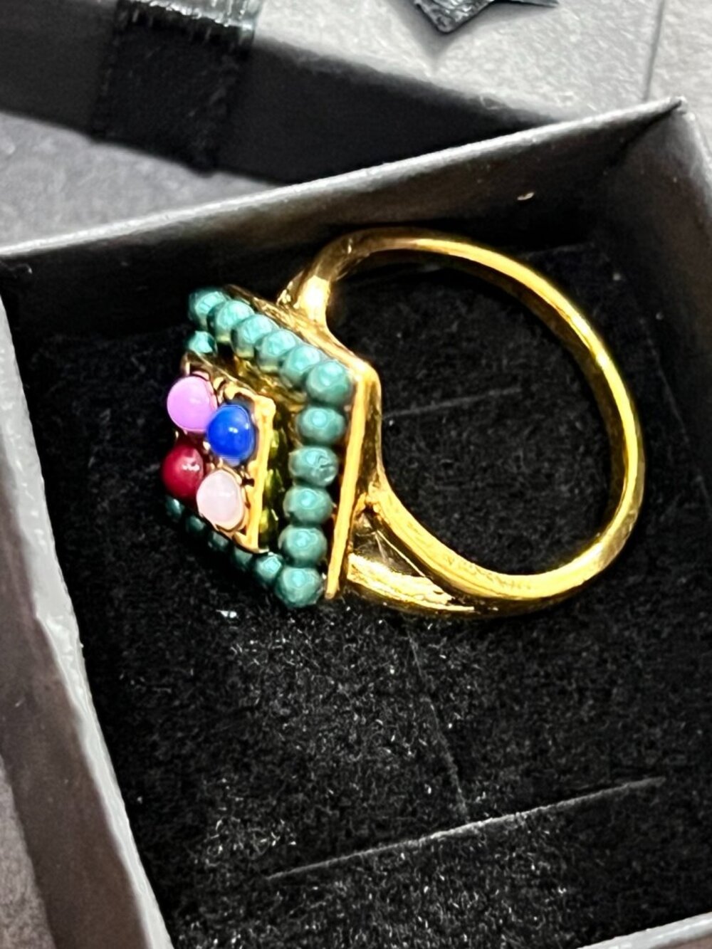 gold-tone statement ring - Picture 2 of 4